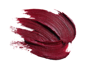 Bold burgundy paint stroke on PNG, isolated on transparent background