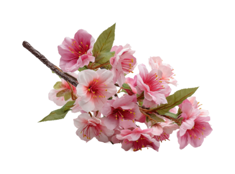 Flowering cherry blossom branch nature floral arrangement PNG, isolated on transparent background