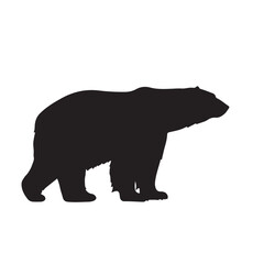 Fototapeta premium black bear silhouette vector on white background 