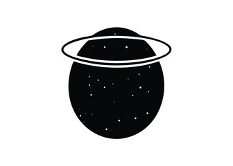 egg with halo silhouette vector art icon