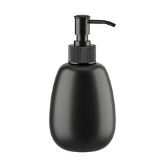 Obraz premium Black soap dispenser isolated on transparent background
