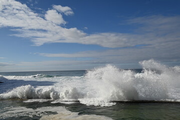 waves on the beach
