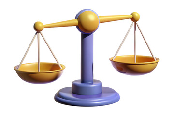 3d balance scales representing critical business decisions without business analysis support isolated on transparent background