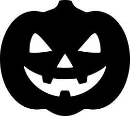 Spooky carved pumpkin face with menacing grin perfect for Halloween decorations and festive designs