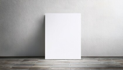 Single Poster Mockup On White Background On Floor A3 Size