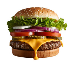 "Juicy Cheeseburger with Melting Cheese"