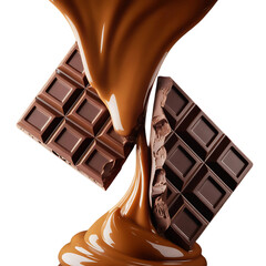 "Chocolate Bars with Flowing Chocolate"