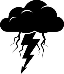 Dramatic storm cloud unleashes powerful lightning bolt, symbolizing energy and natural force