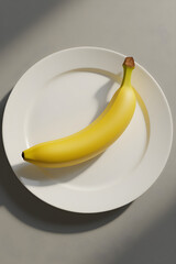 banana on a plate