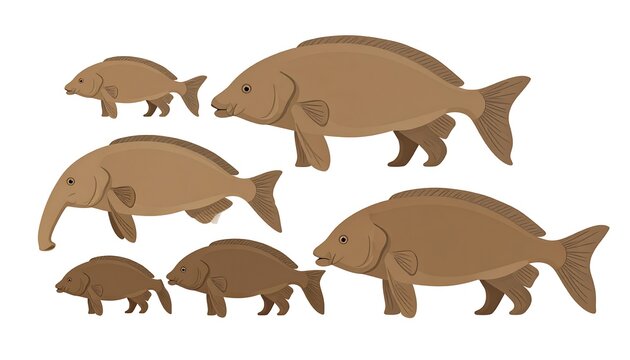 Fish evolution graphic