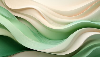 Fototapeta premium Soft Green And Beige Tones Blend In Gentle Abstract Background Creating Calm And Peaceful Atmosphere For Design Projects