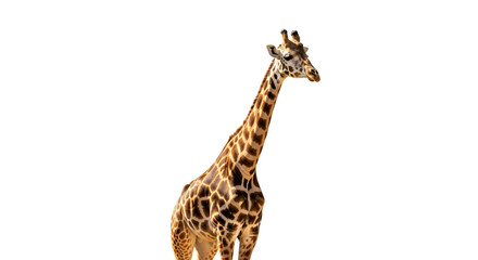 giraffe on white background
