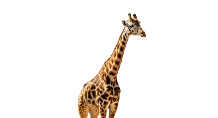 giraffe on white background