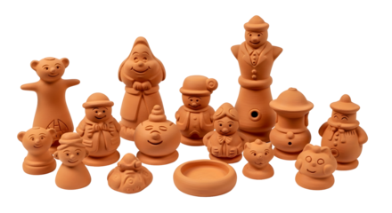 chess pieces isolated on white background