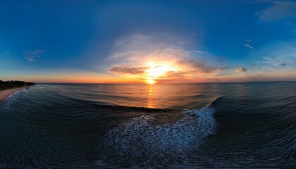 Sunset Over Ocean 360 Degree Hdr Panoramas