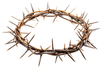 Thorny crown object isolated on a transparent background
