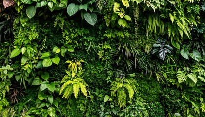 Lush Green Vertical Garden Wall