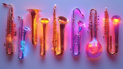 Colorful musical instruments