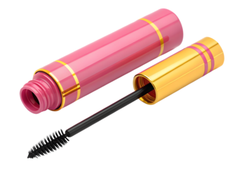 Make up brushes on white background 