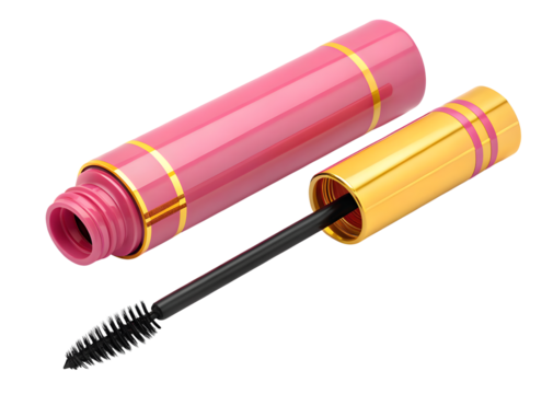 Make up brushes on white background 