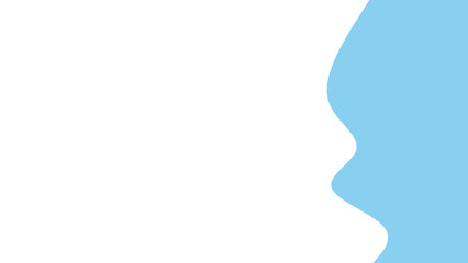 Clean abstract background featuring a smooth, wavy light blue shape on a pure white canvas, ideal for modern design or copy space.
