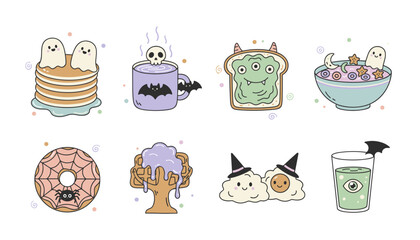 Cute Halloween food and drink collection for spooky season fun Perfect for parties and promotions