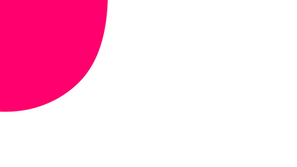 Vibrant fuchsia pink quarter-circle abstract shape on a clean white background, ideal for modern design templates, corporate branding, or minimalist graphic projects.