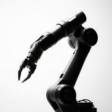 Industrial Robot Arm with Clean Background Automation Tech