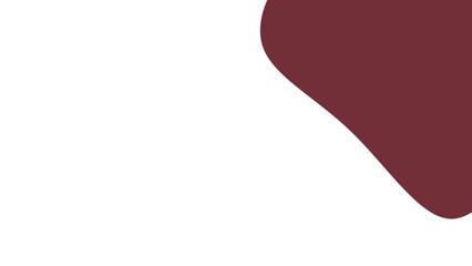 A minimalist abstract background featuring a flowing, organic burgundy shape on a clean white surface, ideal for graphic design and contemporary presentations.