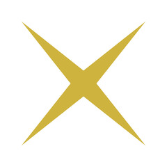 Star symbol. Golden star icon for designs.