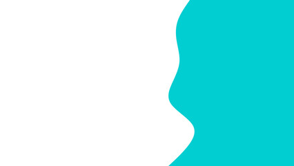 Dynamic turquoise wave pattern on a crisp white background, offering a fresh and versatile template for branding, advertising, or digital projects.