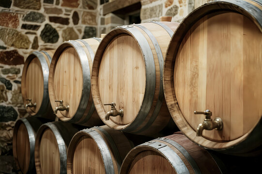 wine barrels in cellar concepta barricas de vino en la bodega concepta f&ucirc;ts de vin dans la cave concepta botti di vino nella cantina concepta  barris de vinho na adega concepta şarap fı&ccedil;ısı sarap