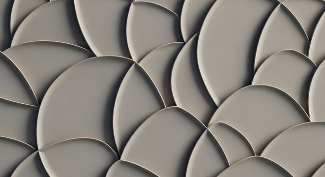 Gray curved shapes create a seamless texture, suggesting a modern, minimalist design ideal for background or abstract concept