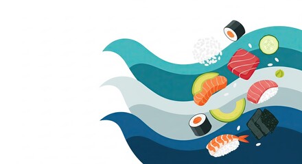 Deconstructed Sushi on Abstract Waves
