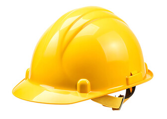 Fototapeta premium Yellow hard hat isolated on a transparent background