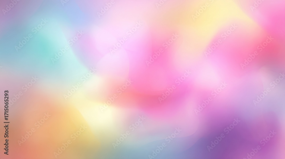 Poster this visual features a soft blend of pastel colors creating an ethereal, dreamy background. the gent