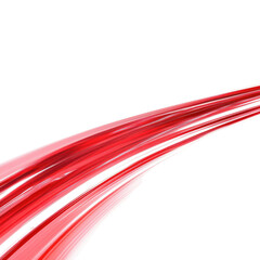 Red line of light speed motion, A vibrant red line representing speed, streaking across a dark background, conveying a sense of rapid motion, isolated on transparent background