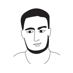 Modern Expressive Portraits – Diverse Ethnic Avatars Hand Drawn in Ligne Claire Black and White Vector