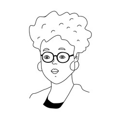Modern Expressive Portraits – Diverse Ethnic Avatars in Clean Line Art Black and White Vector Illustration