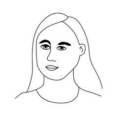 Isolated People Portraits – Hand Drawn Diverse Avatars in Ligne Claire Black and White Vector Set