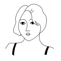 Isolated People Portraits – Hand Drawn Diverse Avatars in Ligne Claire Black and White Vector Set