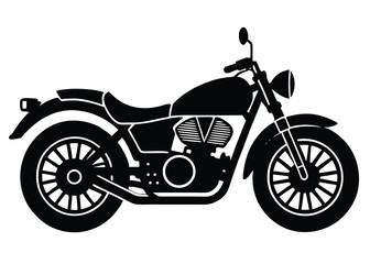 Obraz premium motorcycle silhouette vector art icon