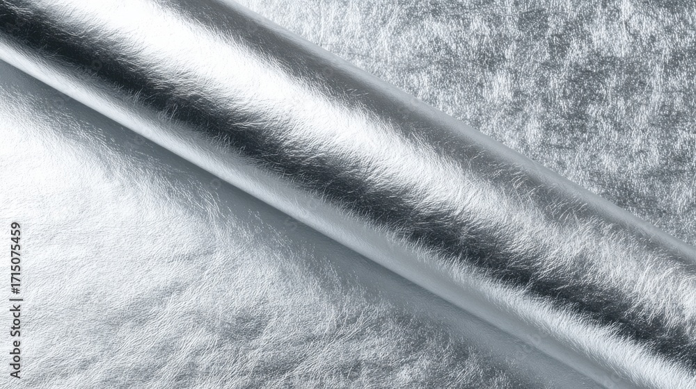 Poster a shiny silver metallic surface reflects light and is perfect for crafting or design projects. it sh
