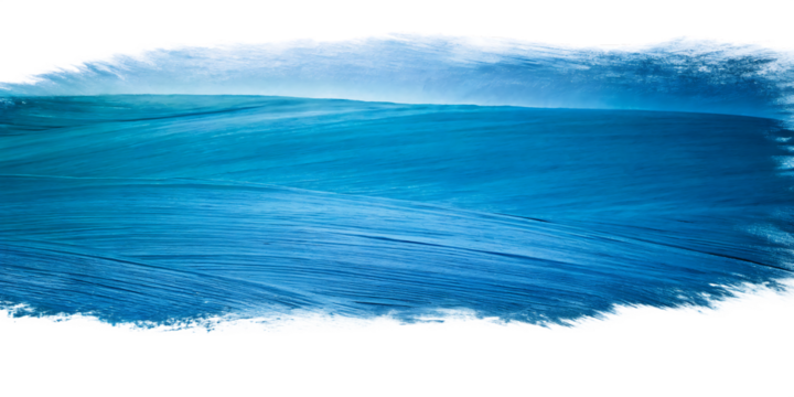 Blue abstract wave texture with white foam isolated on a transparent background water