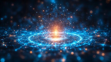 Abstract digital energy network visual