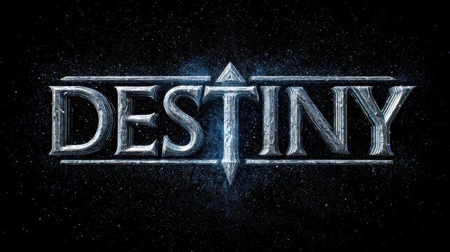 Vibrant photo of the destiny logo with a cosmic glow and futuristic aesthetic