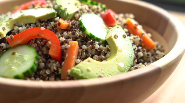 Healthy quinoa salad bowl