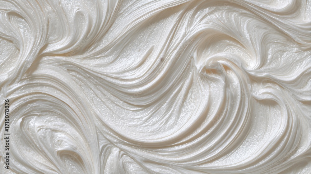 Poster soft, creamy swirls create a textured pattern on a flat surface. the light reflects off the surface,