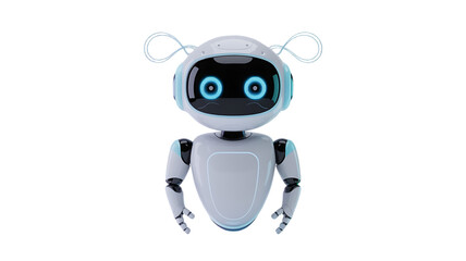 Cute futuristic robot character ready to assist with tasks or add a touch of whimsy to projects