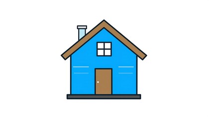 Simple blue house icon